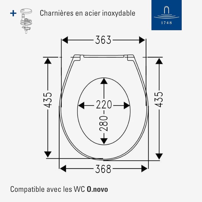 Abattant WC Ovale en Duroplast - Blanc Alpin - 34% de remise