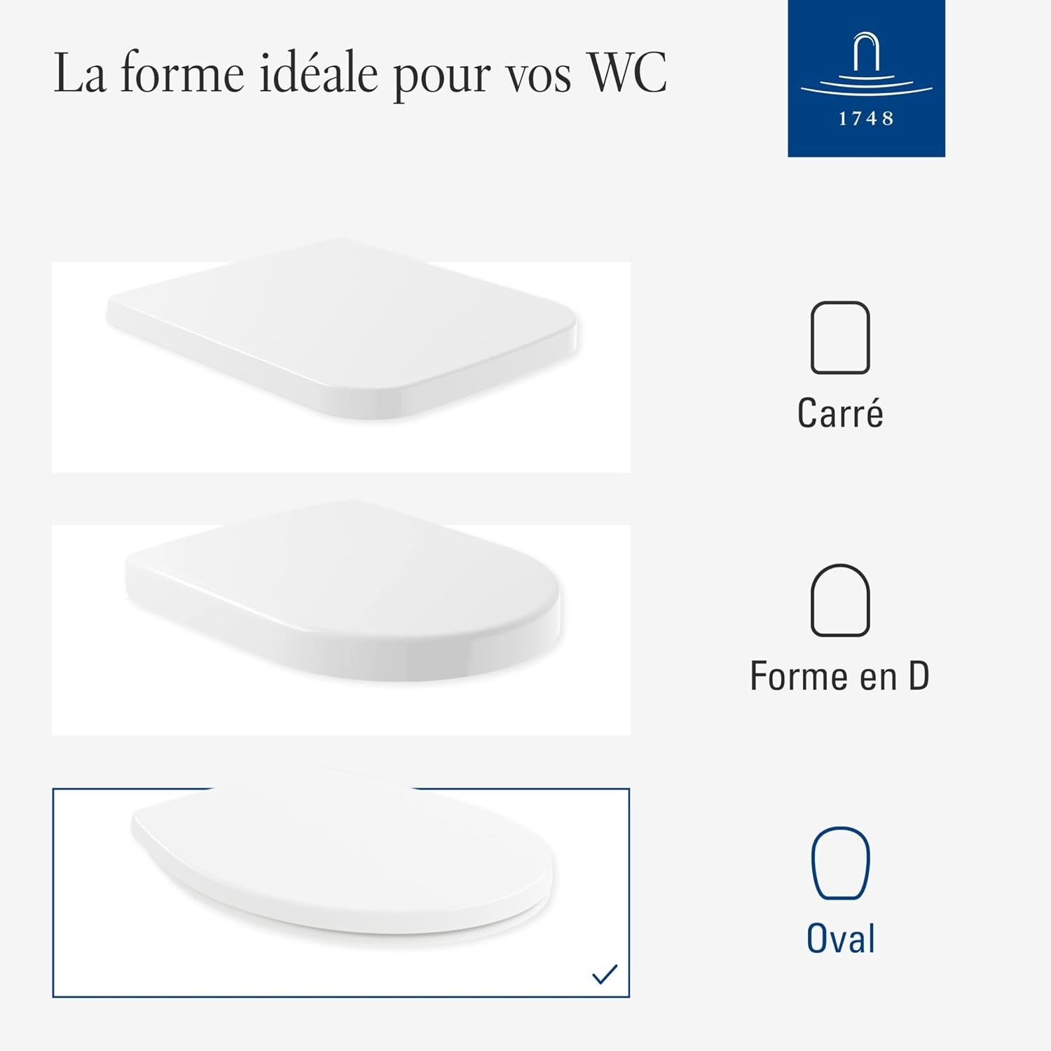 Abattant WC Ovale en Duroplast - Blanc Alpin - 34% de remise