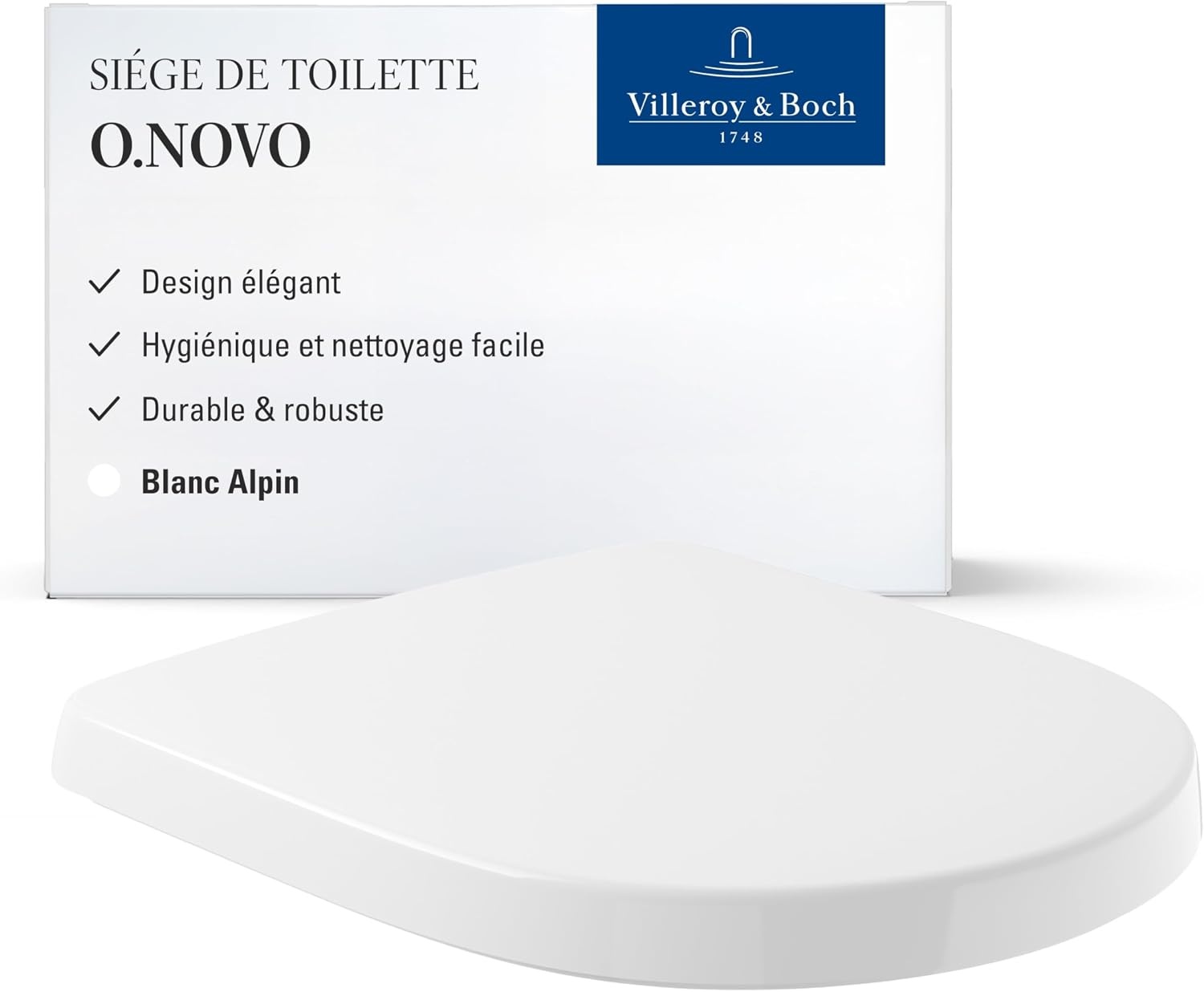 Abattant WC Ovale en Duroplast - Blanc Alpin - 34% de remise