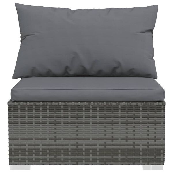 Vidaxl Canapé 3 places en résine tressée gris - 35% de remise