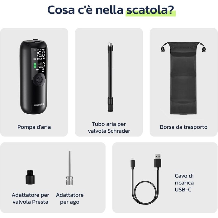 Compresseur d'air portable sans fil 150 PSI - Zwart, Taille S - 32% de remise