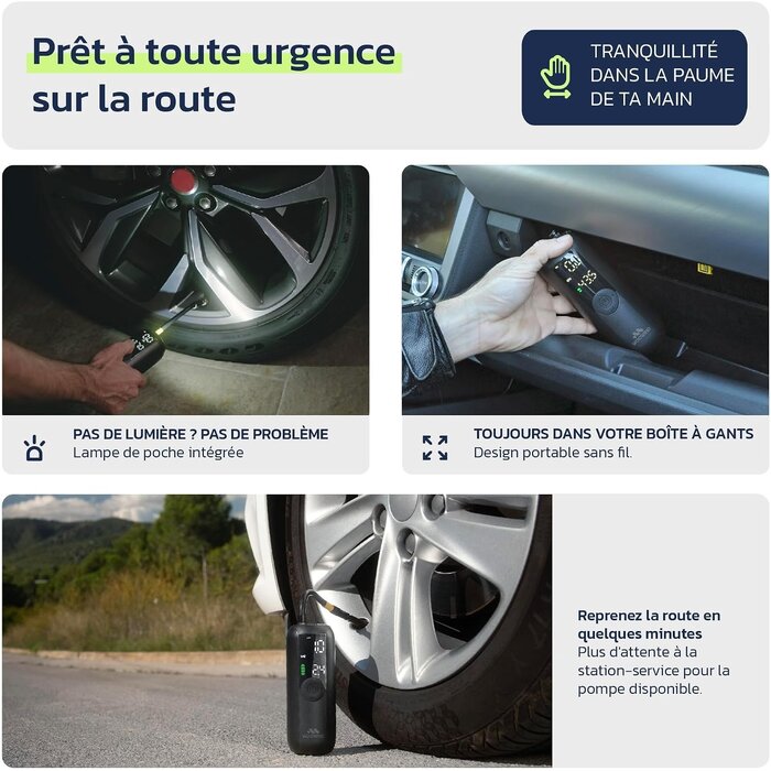 Compresseur d'air portable sans fil Zwart Taille S - 32% de remise