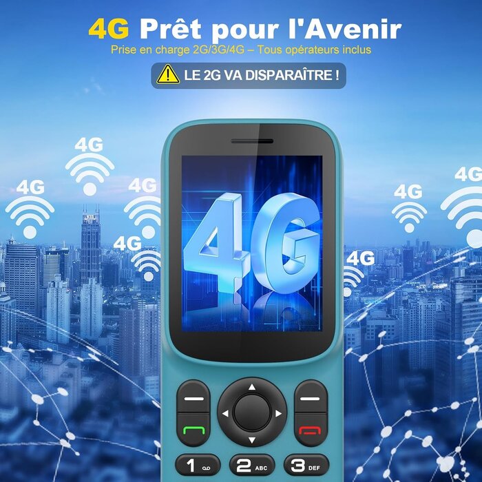 Téléphone portable senior T185 4G Blauw zwart Taille S - 32% de remise