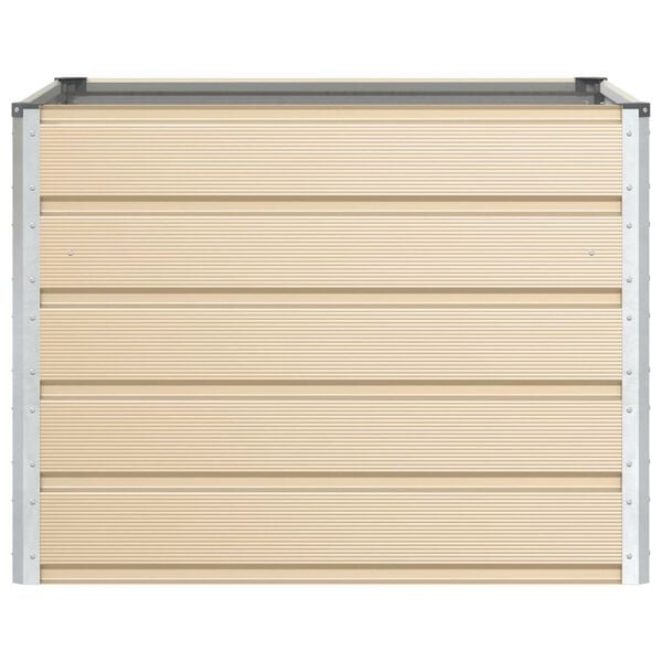 Vidaxl Jardinière en acier ivoire 100 x 100 x 75 cm - 33% de remise