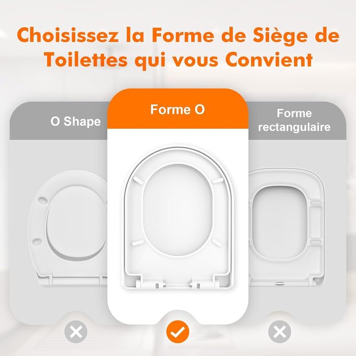 Abattant WC forme en D frein de chute - 31% de remise