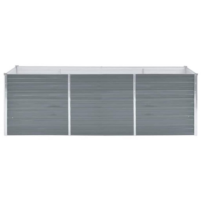 Vidaxl Jardinière surélevée acier galvanisé 240cm - Gris - 35% de remise