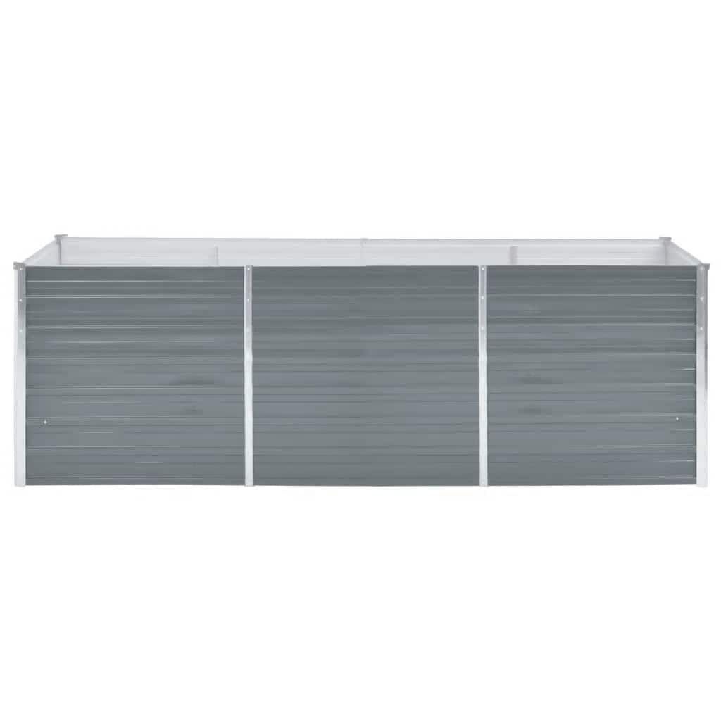 Vidaxl Jardinière surélevée acier galvanisé 240cm - Gris - 35% de remise