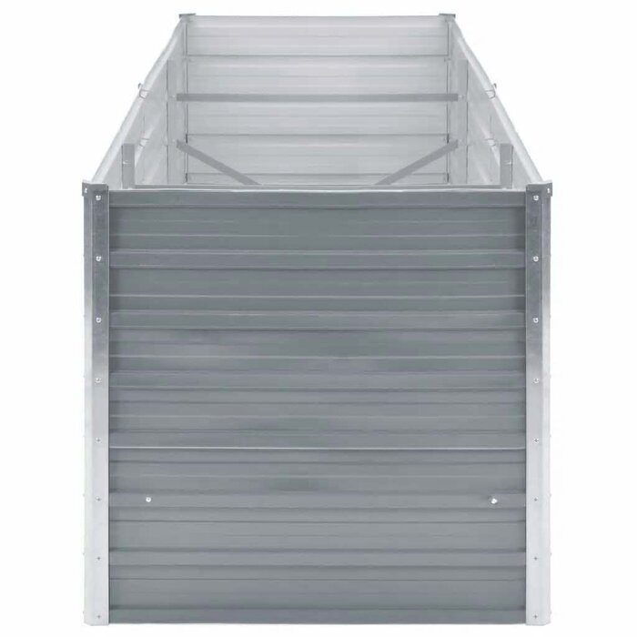 Vidaxl Jardinière surélevée acier galvanisé 240cm - Gris - 35% de remise