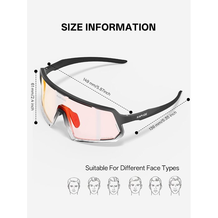 Lunettes de sport photochromiques ultra-légères - 32% de remise