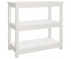 Vidaxl Table console murale en pin massif blanc 80x40x74 cm - 46% de remise