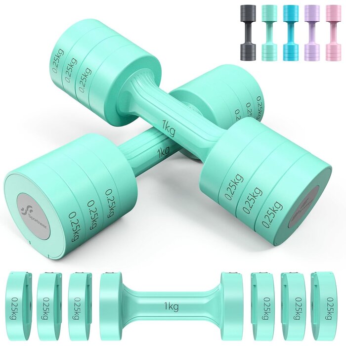 Set de 2 haltères réglables 4-en-1 Gris Taille S - 32% de remise