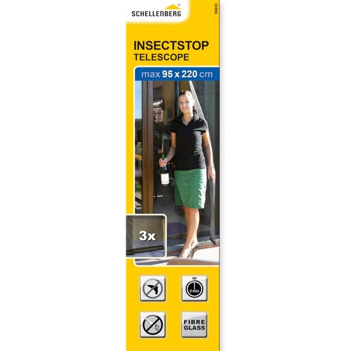 Moustiquaire télescopique 130x250 cm - Anthracite - 31% de remise