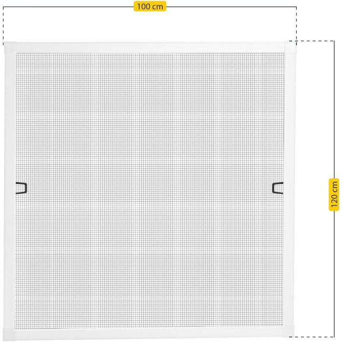 Moustiquaire de fenêtre 100x120 cm - Aluminium blanc - 32% de remise