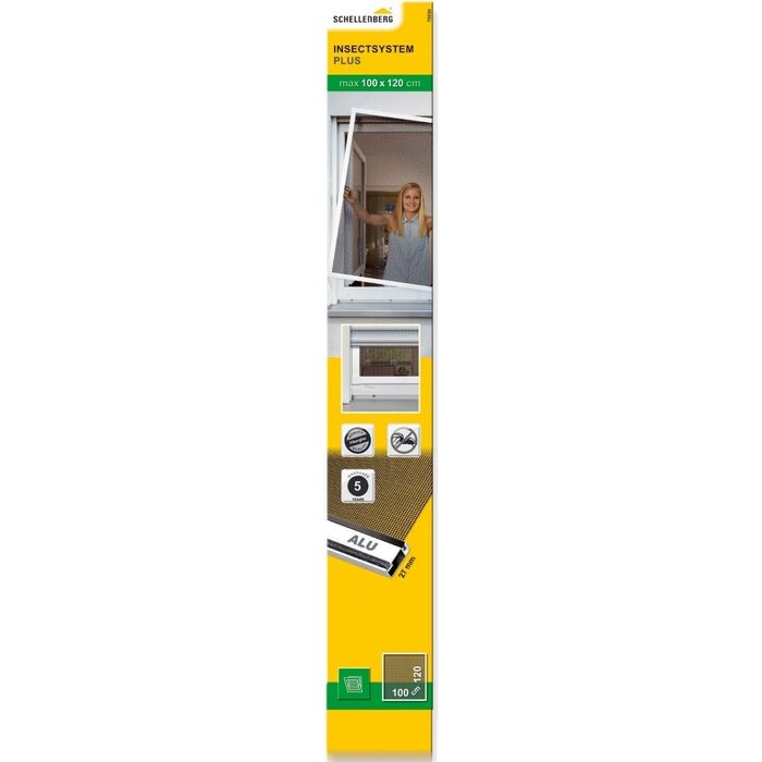 Moustiquaire de fenêtre 100x120 cm - Aluminium blanc - 32% de remise