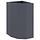 Jardinière d'angle en acier anthracite 30x50 cm - 33% de remise