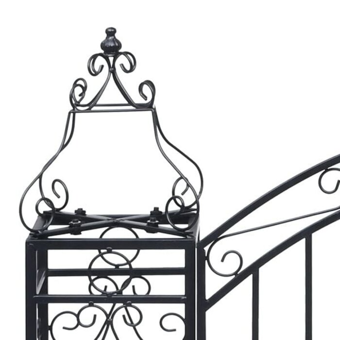 Vidaxl Portillon de jardin en fer forgé 122x100cm - Noir - 34% de remise