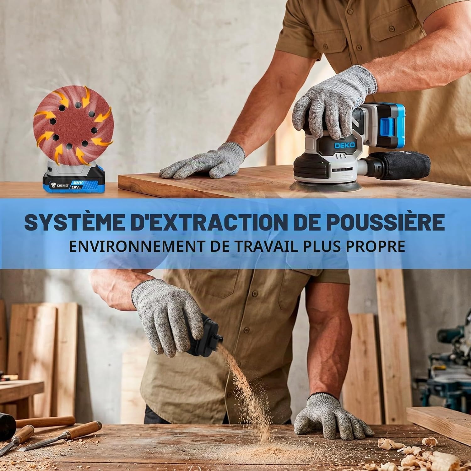 Ponceuse excentrique 125mm 20V Zwart grijs S - 31% de remise