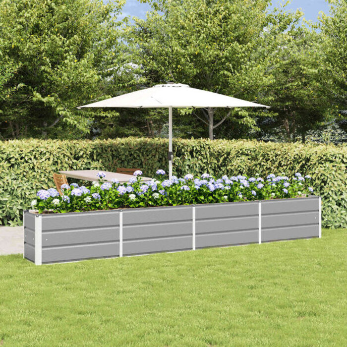 Vidaxl Grande Jardinière Acier 320 cm Gris Clair - 34% de remise