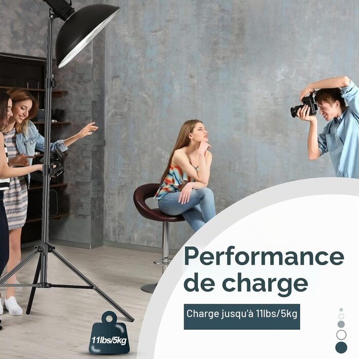Lot de 2 trépieds studio 2,1m pour photo vidéo - 31% de remise