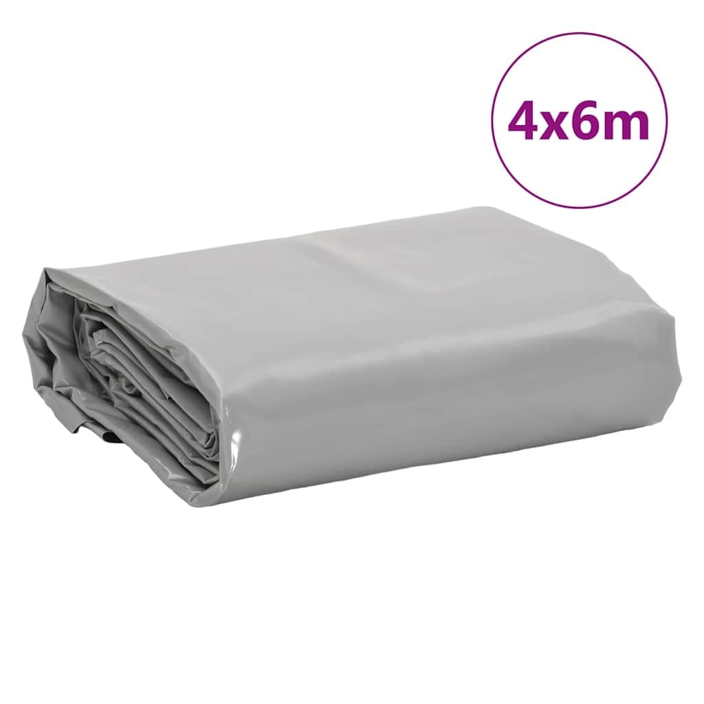 Vidaxl Bâche de protection 650 g/m² 4x6 m gris - 34% de remise