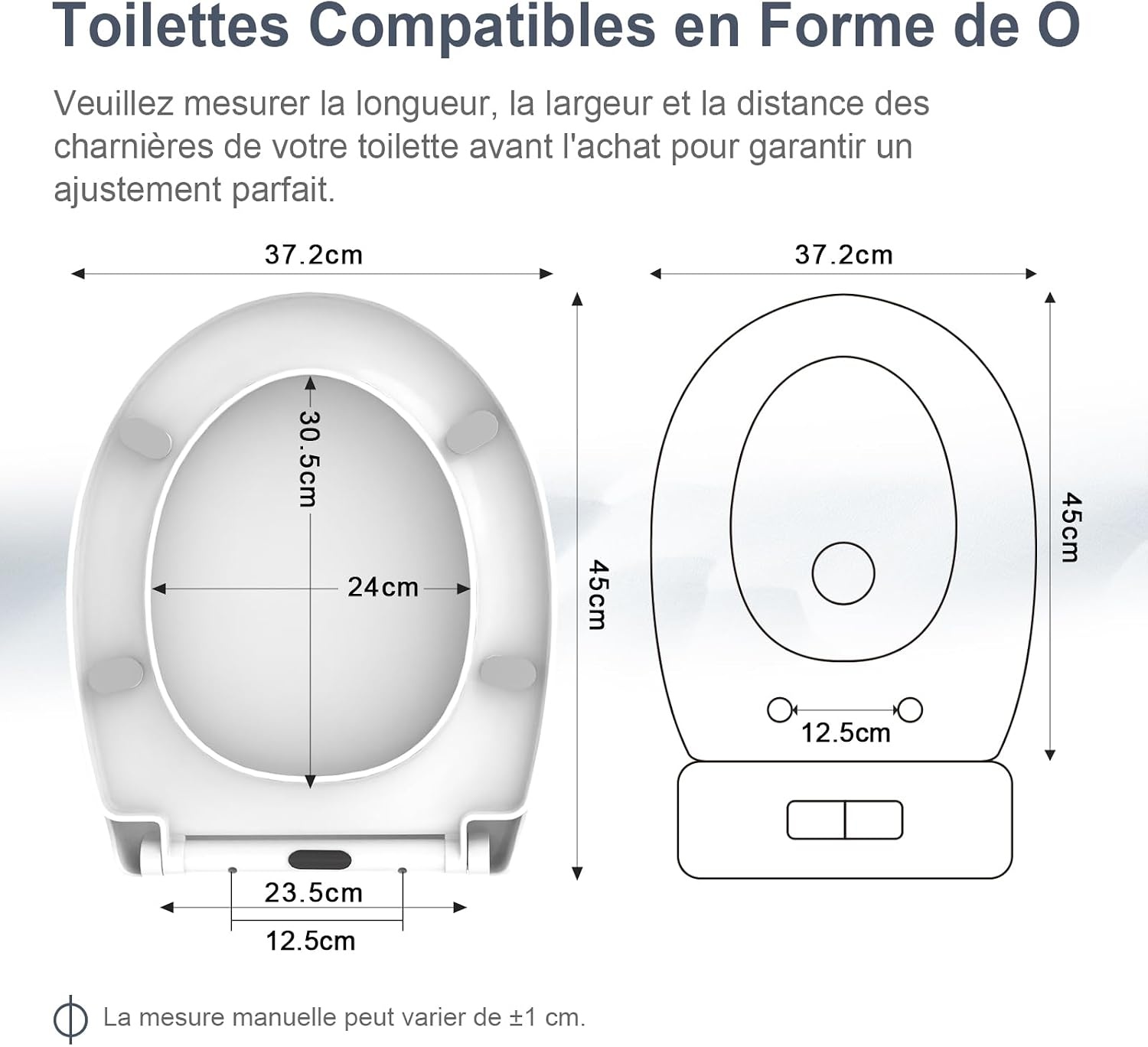 Abattant WC ovale universel, frein de chute, 32% de remise