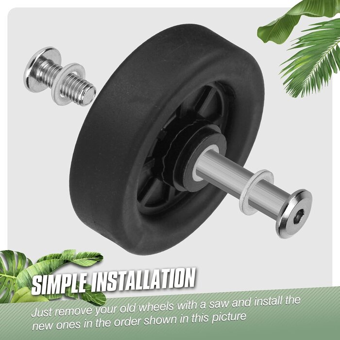 Kit 4 roues de remplacement pour valise 50mm - 29% de remise