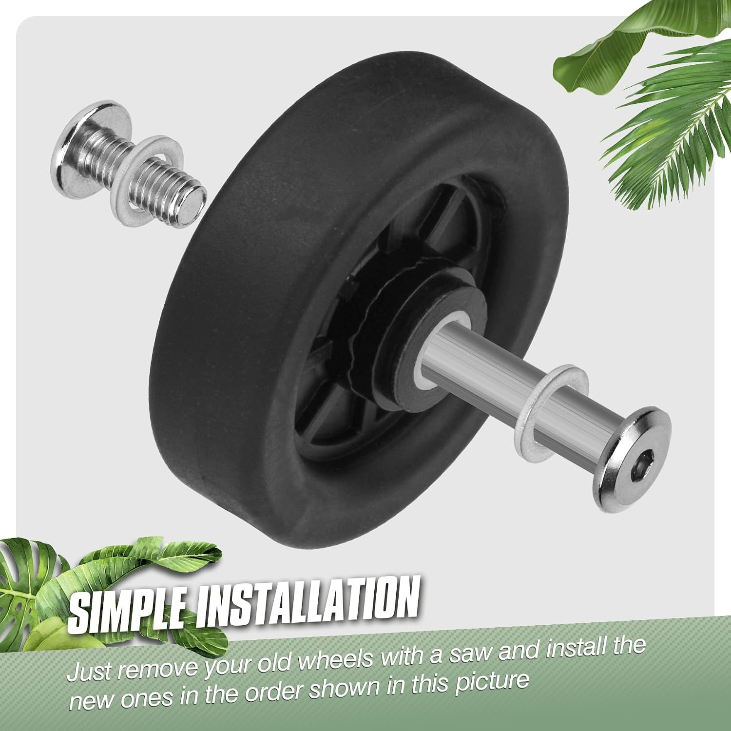 Kit 4 roues de remplacement pour valise 50mm - 29% de remise