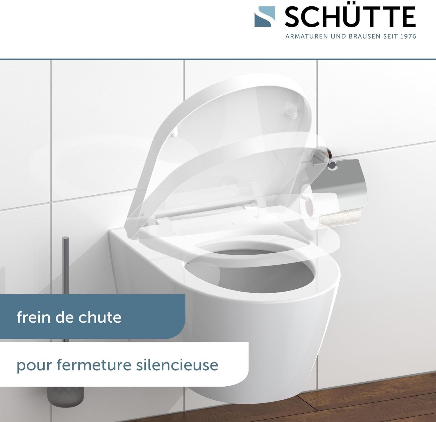 Abattant WC forme en D en duroplast | 32% de remise | Blanc 45,5x34,5 cm