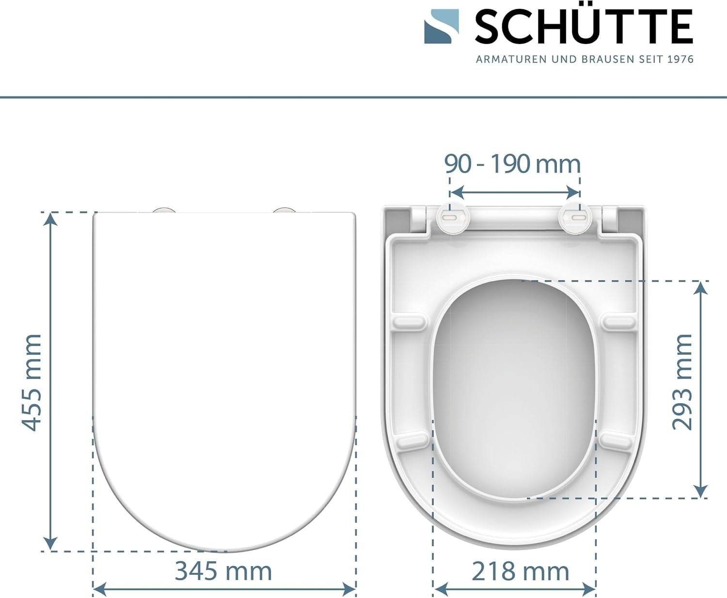 Abattant WC forme en D en duroplast | 32% de remise | Blanc 45,5x34,5 cm
