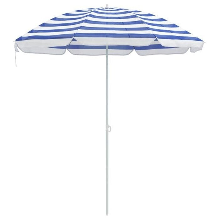 Vidaxl Parasol de jardin inclinable 240 cm bleu et blanc - 31% de remise