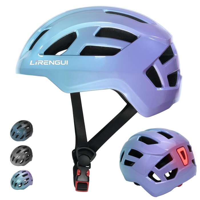 Casque de vélo enfant violet dégradé 55-58 cm - 31% de remise
