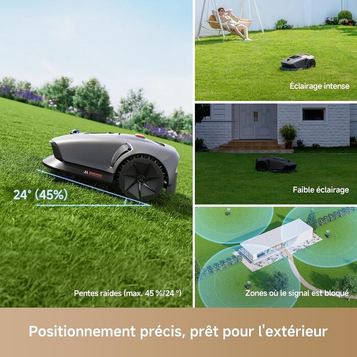 Robot tondeuse sans fil 800 m² - 35% de remise - Déballé bon état