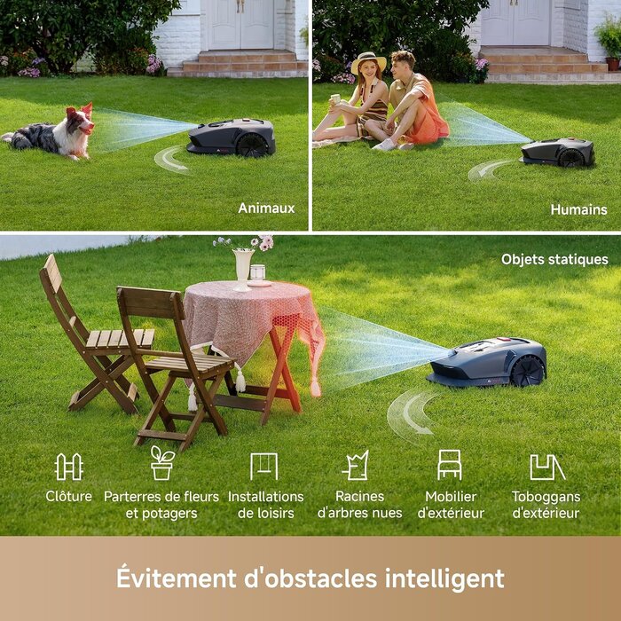Robot tondeuse sans fil 800 m² - 35% de remise - Déballé bon état