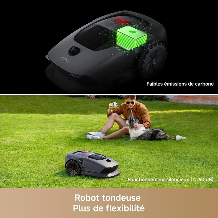 Robot tondeuse sans fil 800 m² - 35% de remise - Déballé bon état