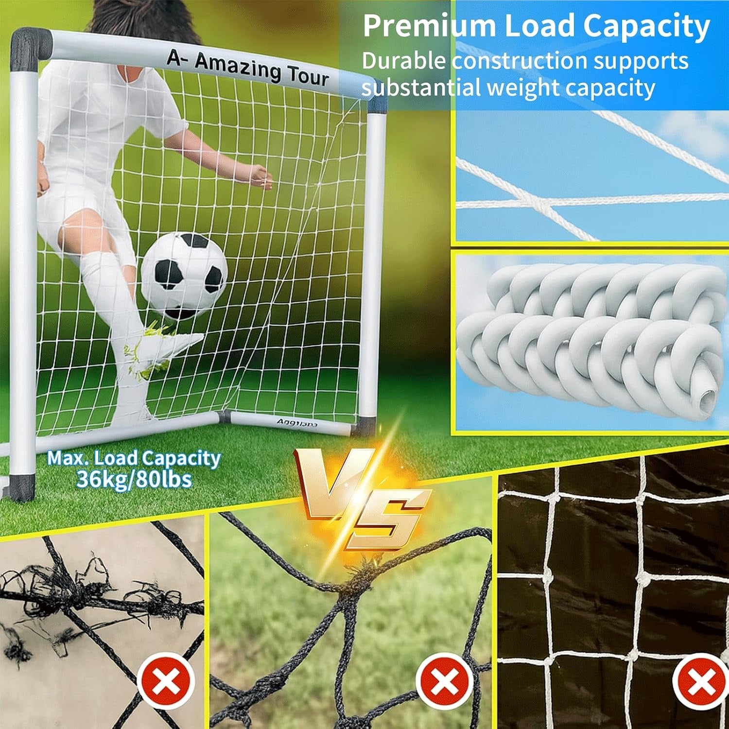 Cage de football pliable pour enfants 115x80 cm - 30% de remise