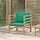 Banc de jardin en bambou avec coussins verts - 34% de remise