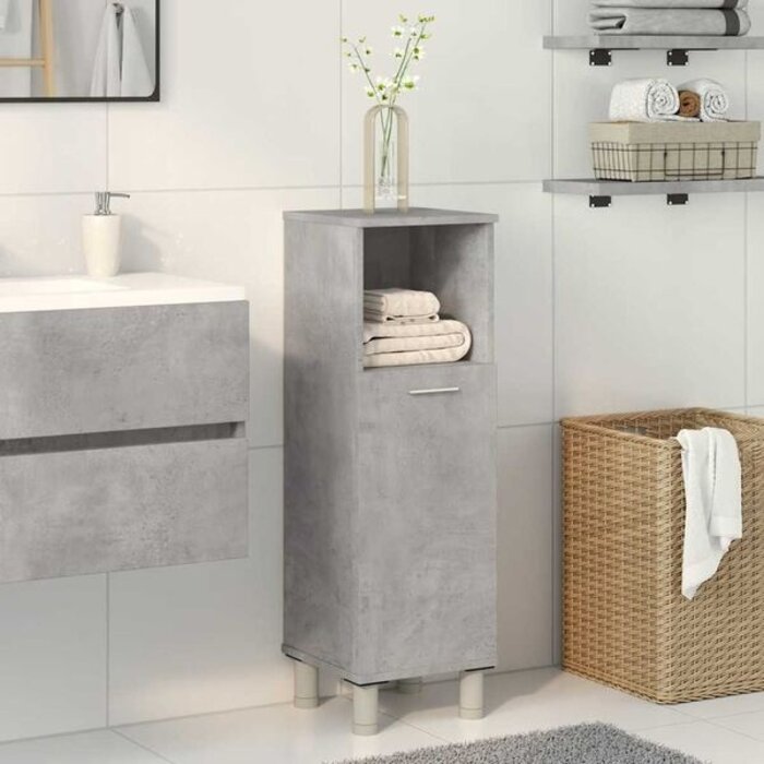 Vidaxl Meuble de salle de bain 30x30x95cm Gris Béton - 33% de remise