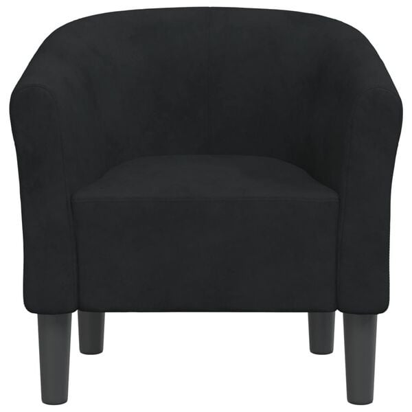 Vidaxl Fauteuil coque en velours noir - 35% de remise