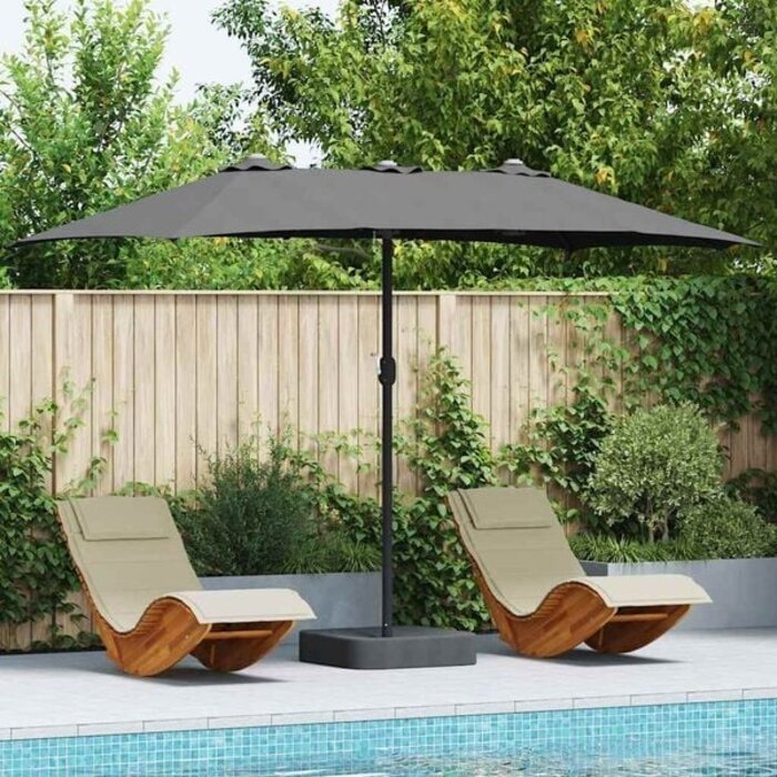 Vidaxl Parasol rectangulaire anthracite 385x209cm - 35% de remise