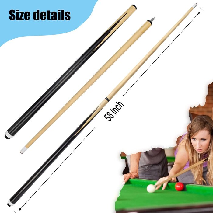 Set de 2 queues de billard courtes pour enfants - 31% de remise