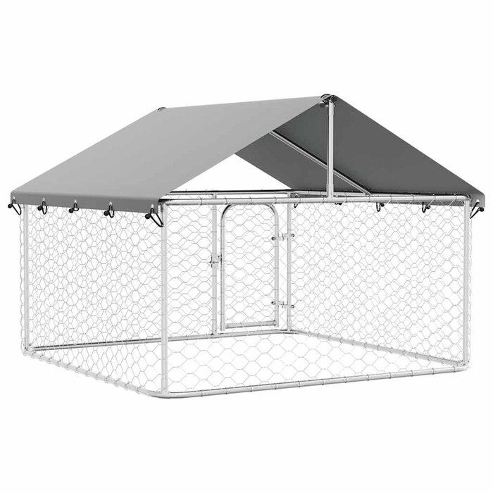 Vidaxl Chenil d'extérieur pour chien 200x200x150cm - Acier - 34% de remise