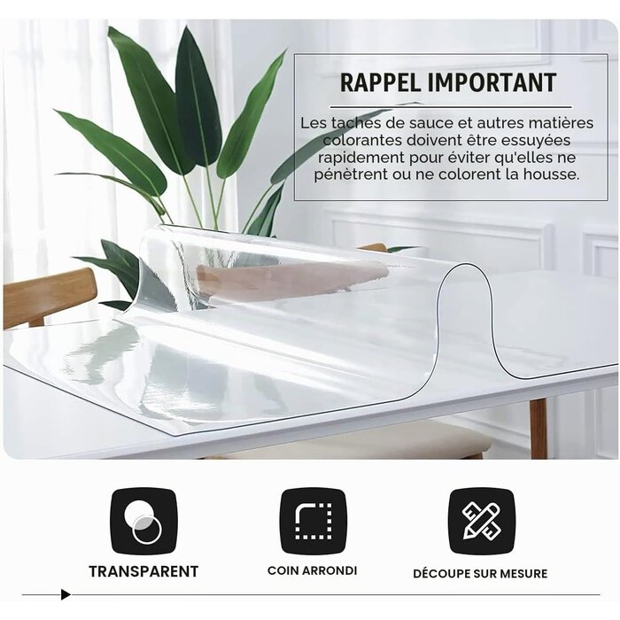 Nappe de protection transparente PVC 80x140 cm - 28% de remise