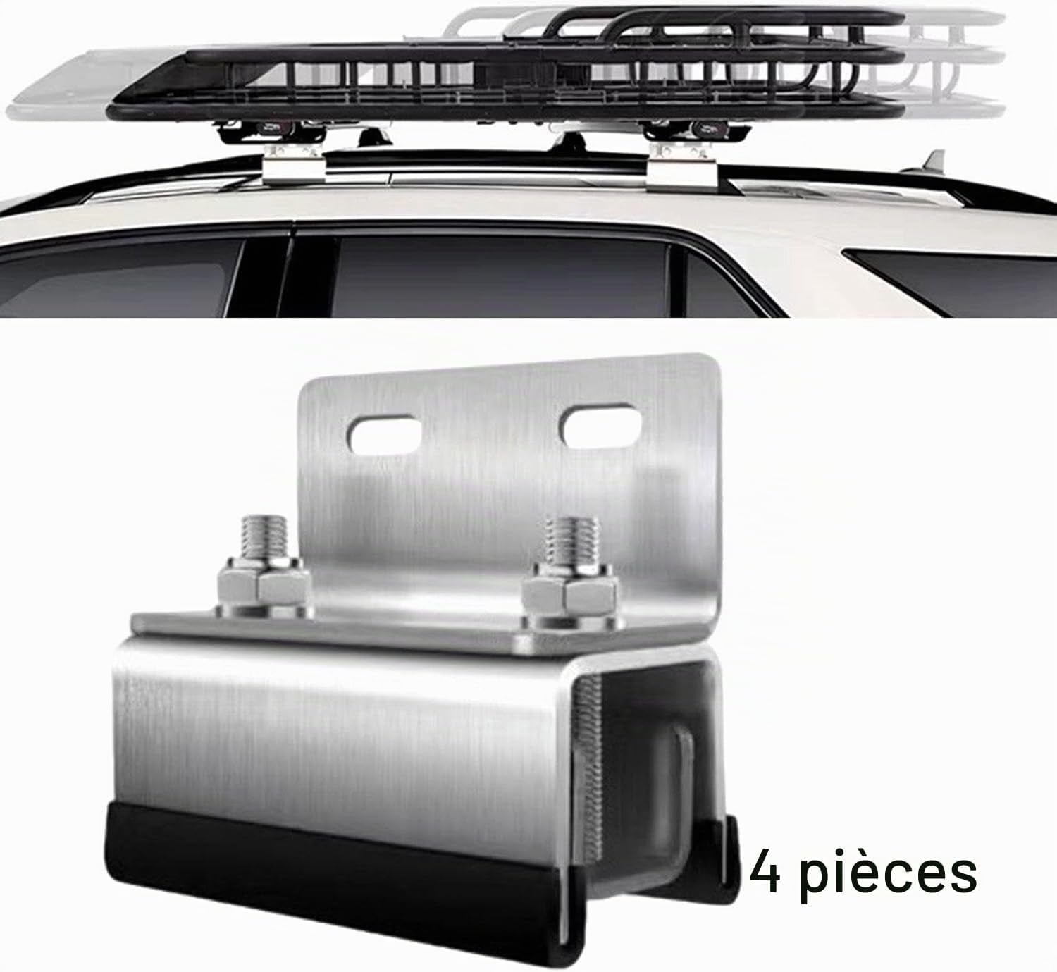 Kit fixation toit universel inox 304 - 4 pièces - 31% de remise
