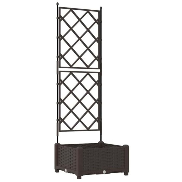 Vidaxl Bac à fleurs avec treillis - 120x40x143 cm - 3 pièces - 34% de remise