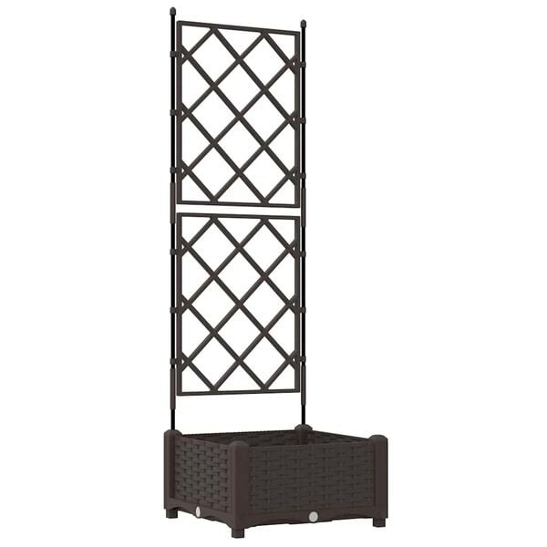 Vidaxl Bac à fleurs avec treillis - 120x40x143 cm - 3 pièces - 34% de remise