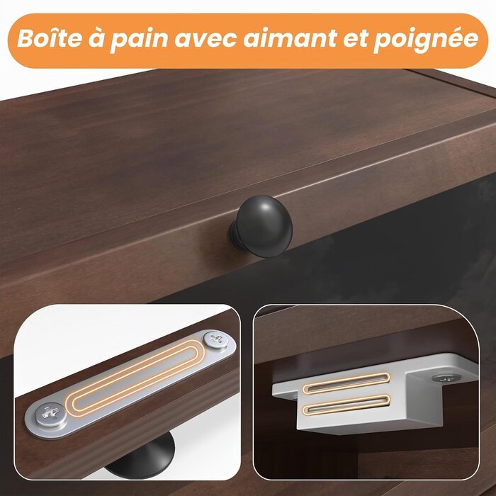 Boîte à pain en bois avec planche intégrée - 33% de remise