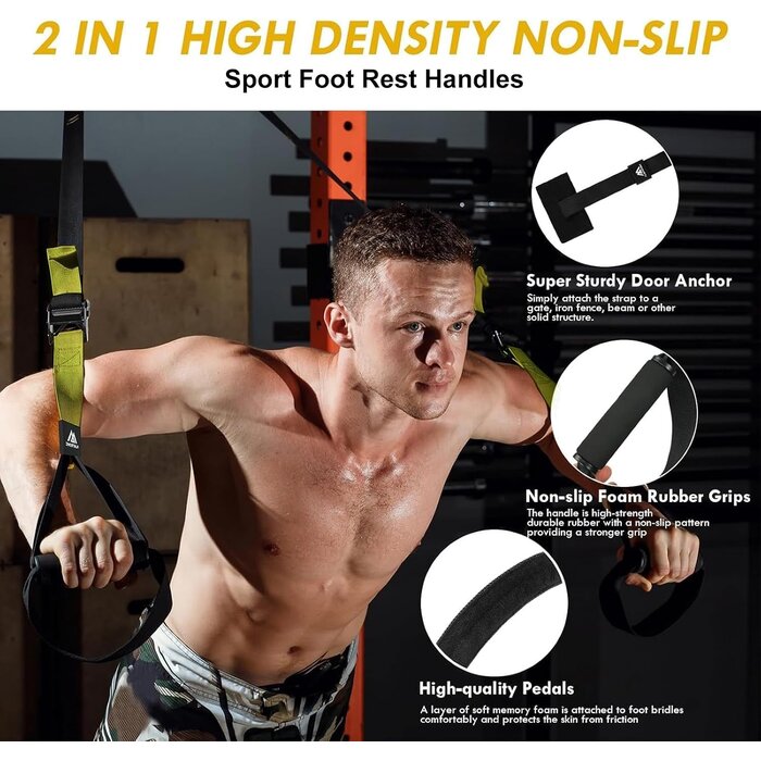 Kit d'entraînement en suspension Zwart geel taille S - 31% de remise
