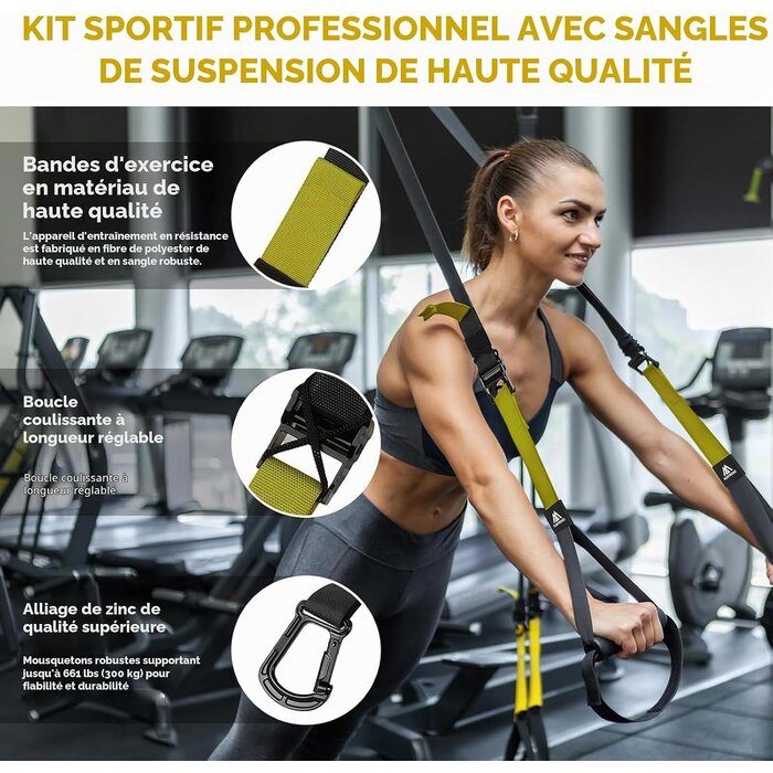 Kit d'entraînement en suspension Zwart geel taille S - 31% de remise
