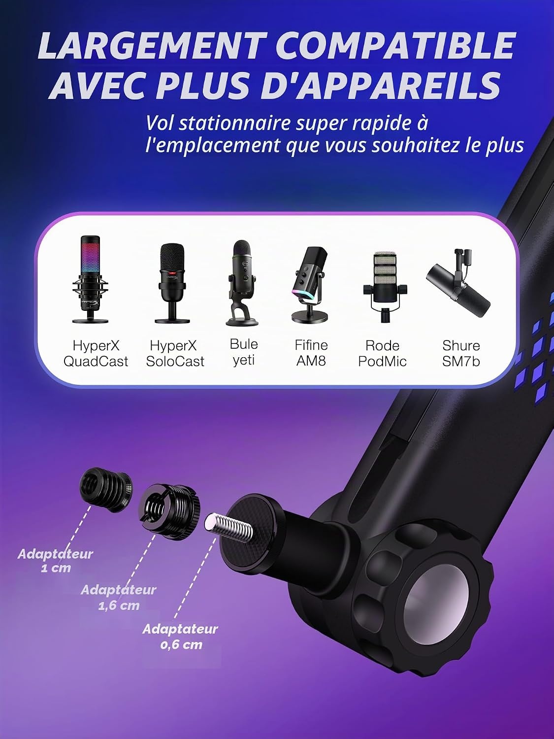 Bras de micro articulé RGB, taille M, noir - 34% de remise