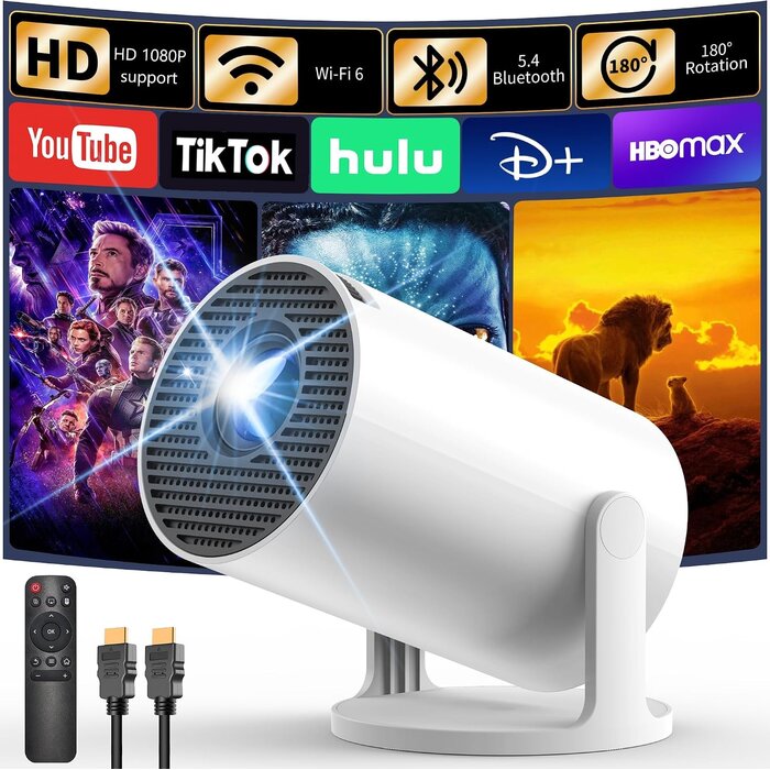 Yoton Mini projecteur LED portable WiFi 6 - 33% de remise - Noir